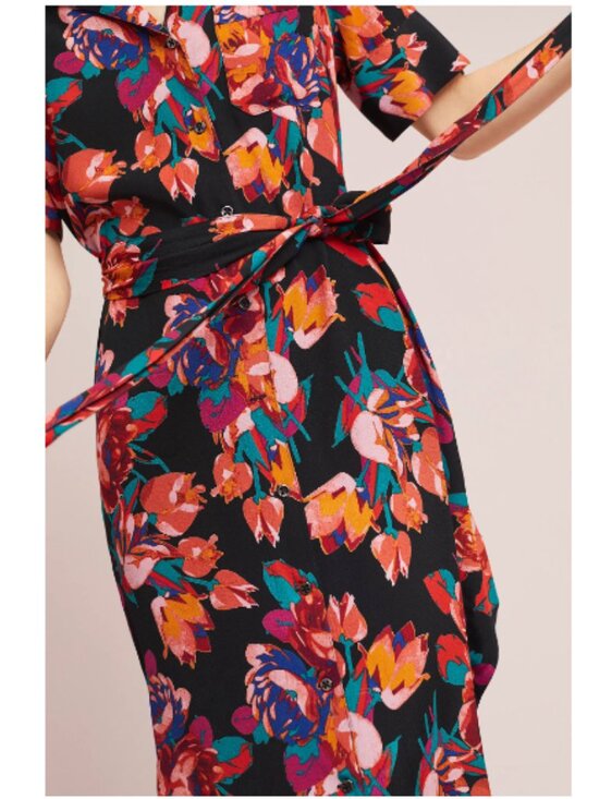 Anthropologie Maeve Floral Buttondown Shirtdress - Picture 4 of 10